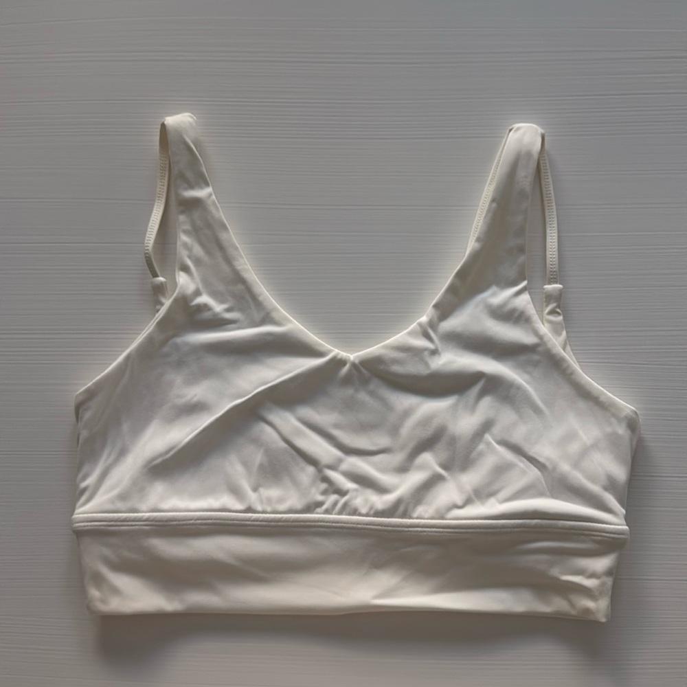 White Strappy Sports Bra